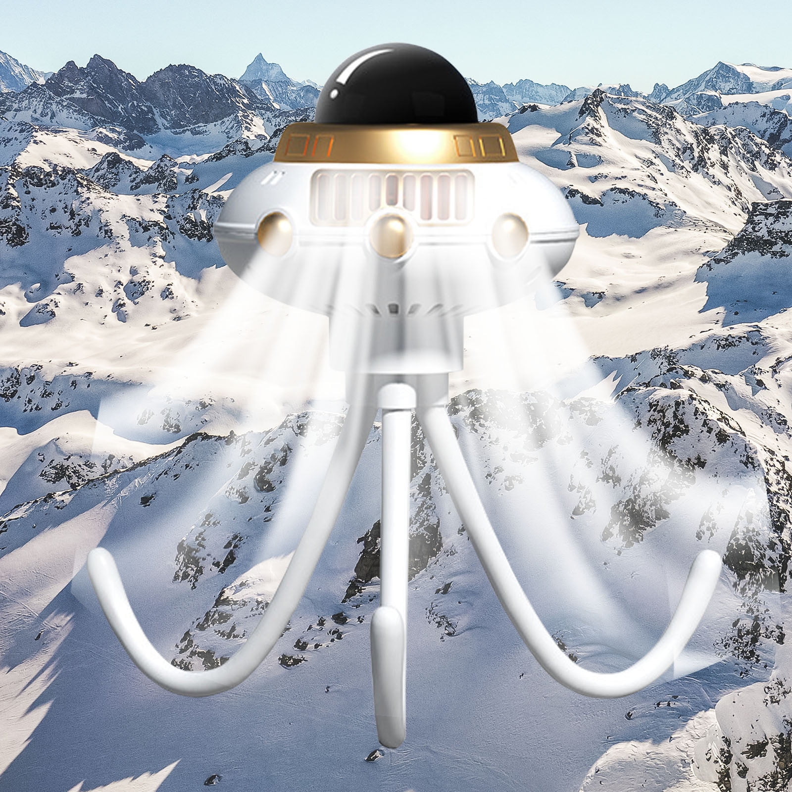 USB Powered Portable Fan Flexible Claw Clamp Fan With 3 Speeds And