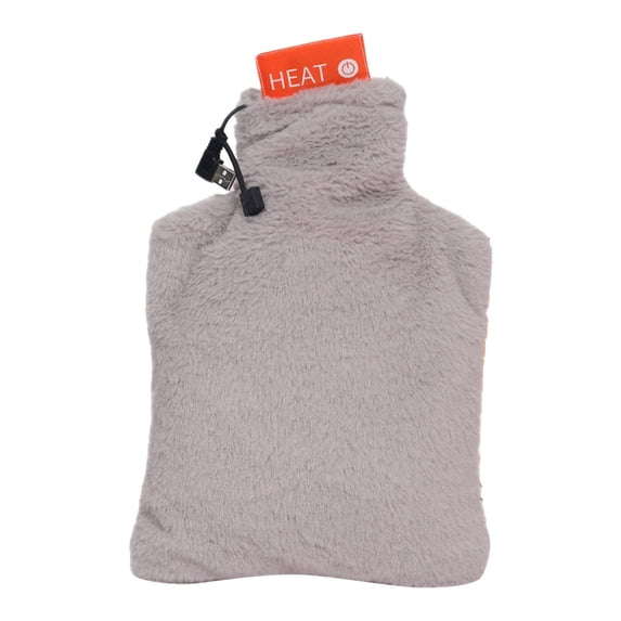 USB Powered Portable Heating Pad Soft Furry Hot Water Bottle with Adjustable Temperature Settings for Cold Weather Warmth