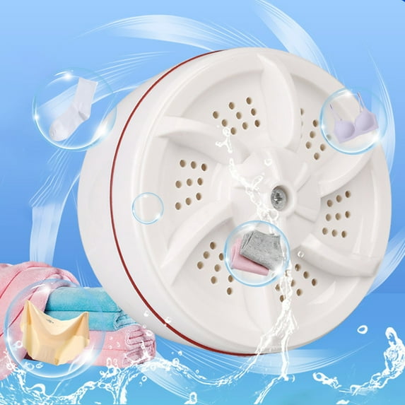 USB-Powered Portable Mini Washing Machine, Turbocharged for Socks & Underwear, Compact 9.5x9.5x6cm, Energy-Saving & Water-Saving Design with Suction Cups