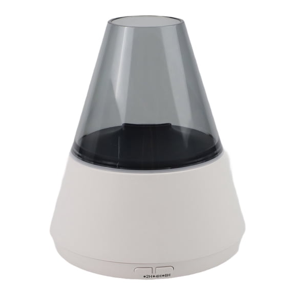 USB Powered Silent Aromatherapy Diffuser with Flame Simulation and Humidifier, Colorful Mood Light with Timer Settings and Safety Shutoff Features (White)