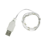 USB Powered String Light, 1 Pack USB Plug in Copper Wire Fairy Lights for Indoor, Bedroom Festival Christmas Wedding Party Patio Decorative Window with USB Interface 6.56ft./2M,20 LED