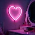 thumbnail image 1 of USB-Powered Valentine's Day LED Neon Heart Lights - Romantic Decorative Lamp for Wall, Bedroom & Room, Perfect for Photo Shoots & Party Backdrops, Festive Love-Themed Lighting, 7.87*8.27in, Pink, 1 of 7