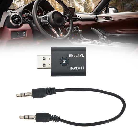 USB Powered Wireless Audio Transmitter Receiver Adapter for TV PC CD MP3 Player to Speaker Headphone or Car Aux Input