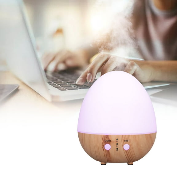 USB Powered Wooden Essential Oil Diffuser, 250ml Capacity, Quiet Operation, Auto Shut,Off  Colorful Night Light