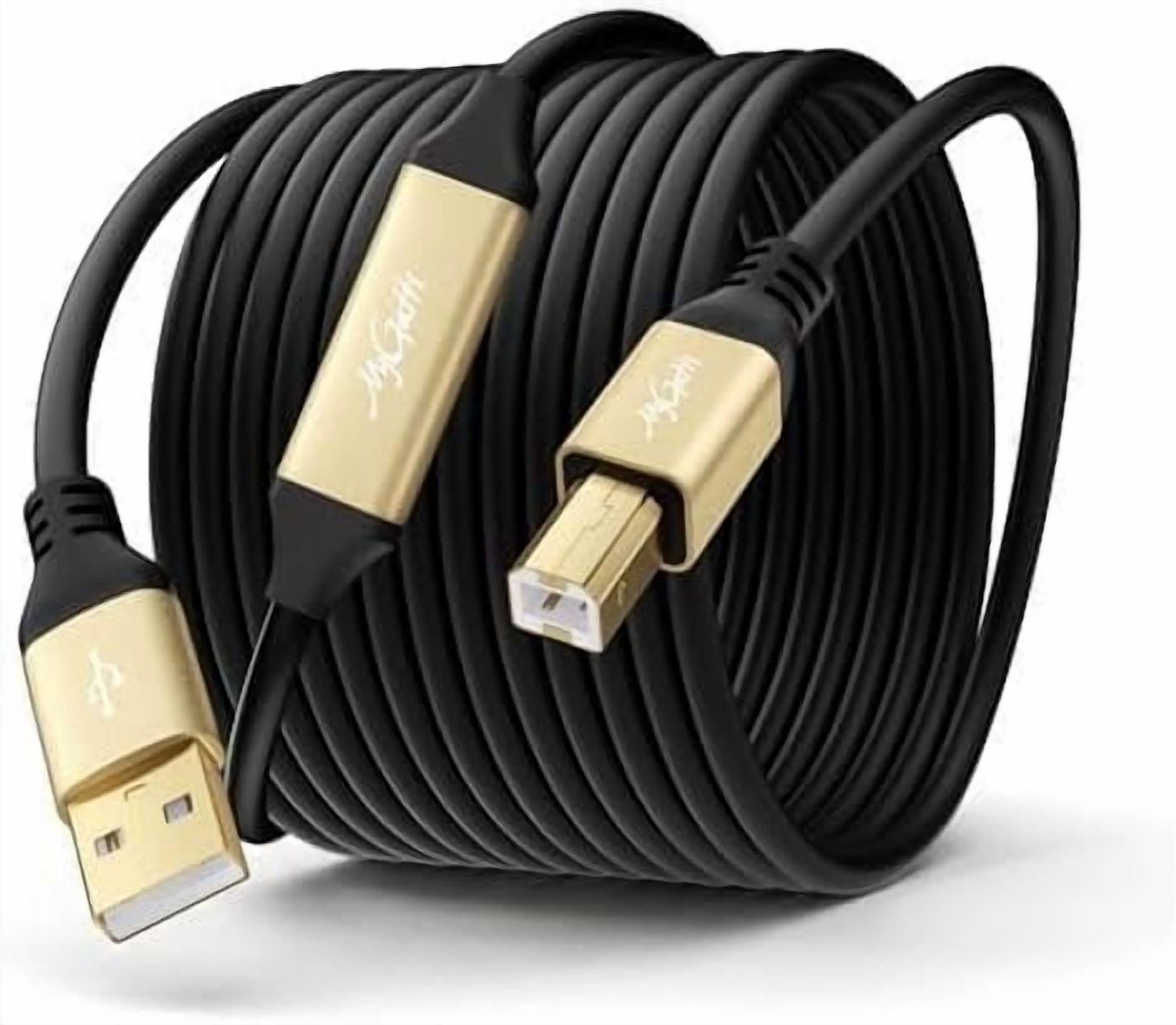 USB Printer 30FT, Extra Long Type 2.0 A Male to B Male Scanner Cord ...