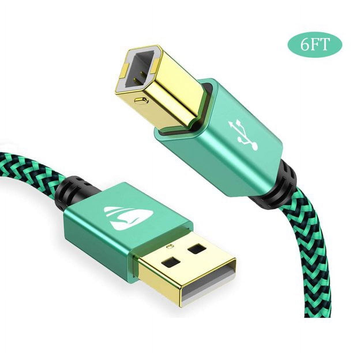 UGREEN 5ft USB A to B Printer Cable - High-Speed for HP, Canon, Brother,  Samsung, Dell, Epson, Lexmark, Xerox, and More