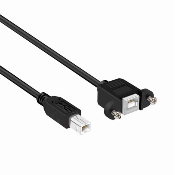 USB Printer Extension Cable with Secure Ear Design for Printer Scanner Stable Data Transfer for Panel Mount