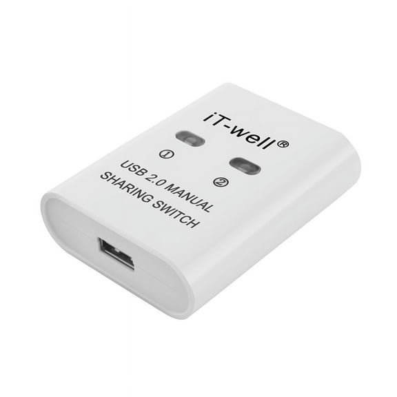 USB Printer Sharing Device, 2 in 1 Out Printer Sharing Device, 2-Port Manual Kvm Switching Splitter Hub Converter White ABS white,1 * USB printer sharing device 1 * Instruction manual