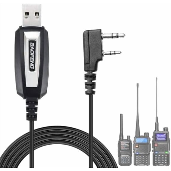 USB Programming Cable CH340 Compatible UV-5R Mini BF-F8HP Pro DM32 UV32 AR-5RM UV-5G Plus GM-15 PRO GMRS K5PLUS BF-888S Ham Radio Walkie Talkies Long Range Two Way Radios