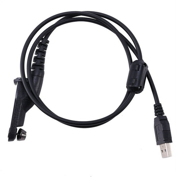 USB Programming Cable Cord Lead For Radio XPR XIR DP APX Series Walkie Talkie L type Plug,1 x Portable USB Walkie Talkie Programming Cable,Black