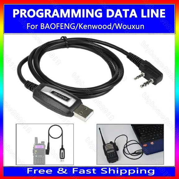 USB Programming Cable For BaoFeng UV-5R BF-888S BF-777S Kenwood Wouxun Radios