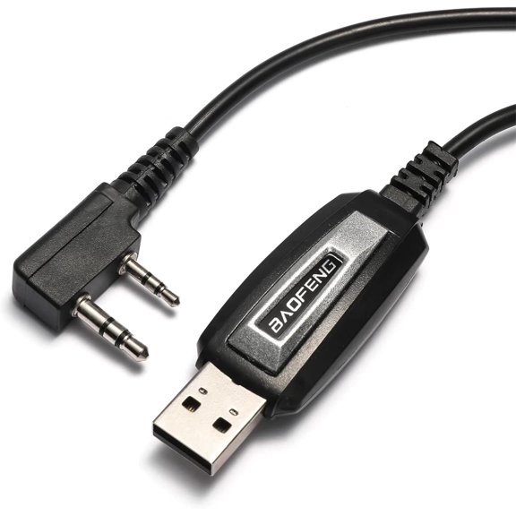USB Programming Cable Two-Way Portable.for UV-5R 5RPlus, BF-888S BF-888S EX, 5RX3, 3RPlus, H777, BF-F8HP, 5RA, 5RE, with CD-ROM and Operating Instructions