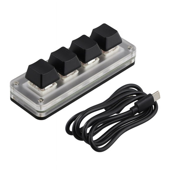 USB Programming Macro Custom Keyboard RGB 4 Keys Knob Gaming Mechanical Hot Swap Keyboard for Photoshop Drawing