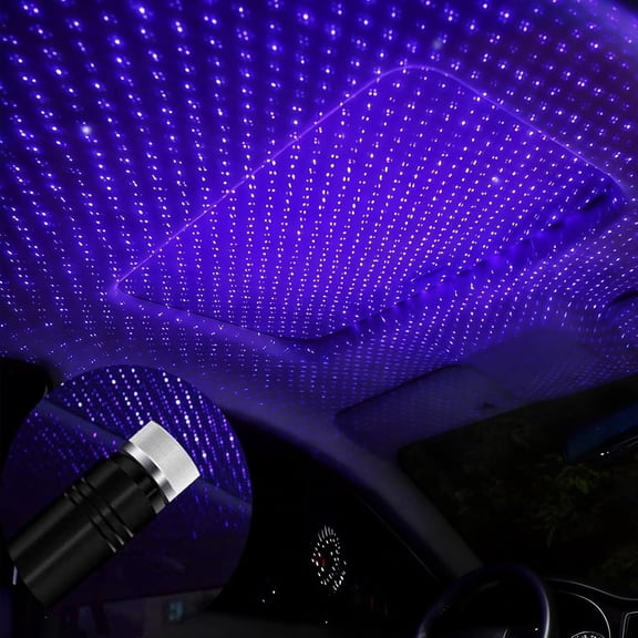 USB Projector Night Light, Adjustable Romantic Blue Interior Lights, Bending Freely Portable Auto Roof Lights Decoration for Ceiling, Bedroom, Party