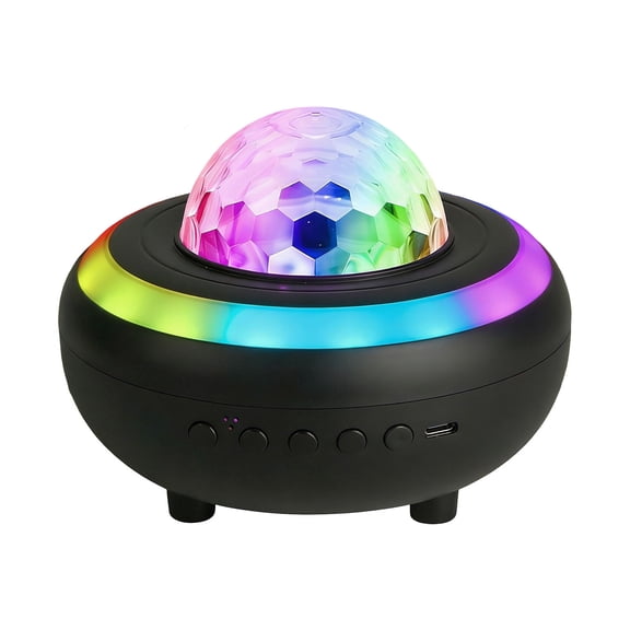 USB Projector Night Light Lamp with Bluetooth Speaker, Remote Control Multiple Lighting Modes Star Projector Portable USB Powered Mood Decor for Bedroom Home Relaxation Use,Black