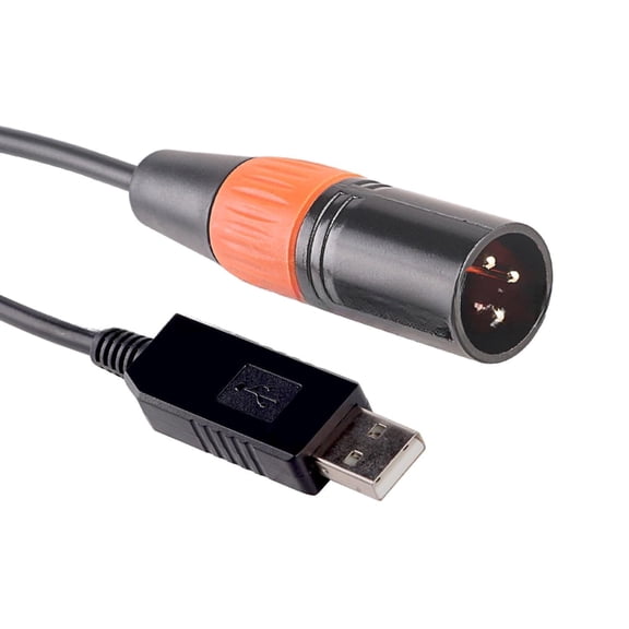 USB RS485 to DMX512 3Pin Adapter for PC Stage Lighting Controller Dimmer RS485 Converter Cable 1.5m
