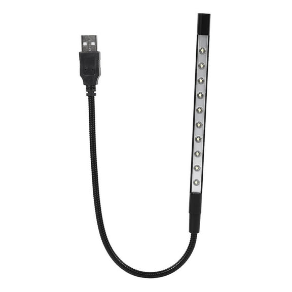 USB Reading Light, 5V Flexible Mini LED Lamp Flashlight,Gooseneck Flexible Stick Dimmable Light for Laptop PC Computer Keyboard Notebook [Black]
