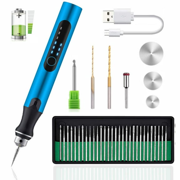 USB Rechargable Engraving Pen with 35bits,Mini Electric Engraver Etching Machines Cordless Rotary Tools Engraved Jewelry Stone Metal Plastic Wood Resin