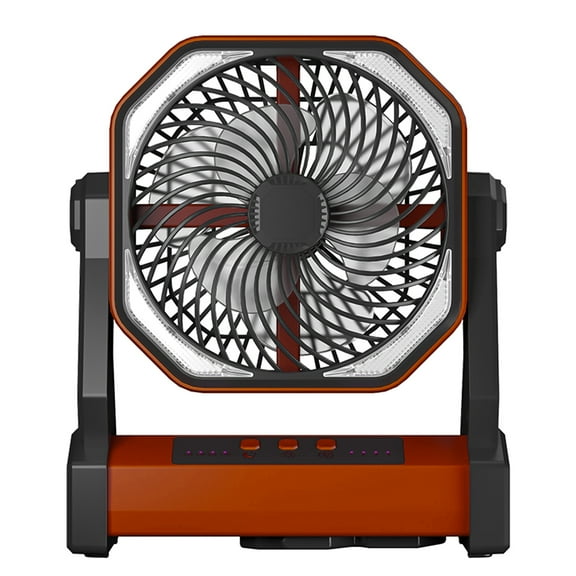 USB Rechargeable 20000mAh Camping Fan with LED Lantern 4 Speed Settings