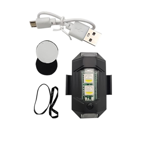 USB Rechargeable 7-Color Cycling Light with Multiple Flash Modes - Bright LED Safety Light for Bikes, Scooters, and More