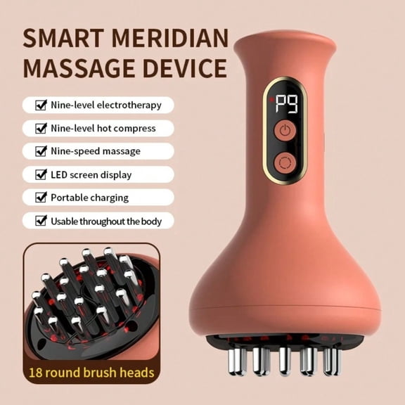 USB Rechargeable Abdominal Massager for Hot Compress and Adjustable Guasha Cupping Intensity Arm and Leg Massage Handheld
