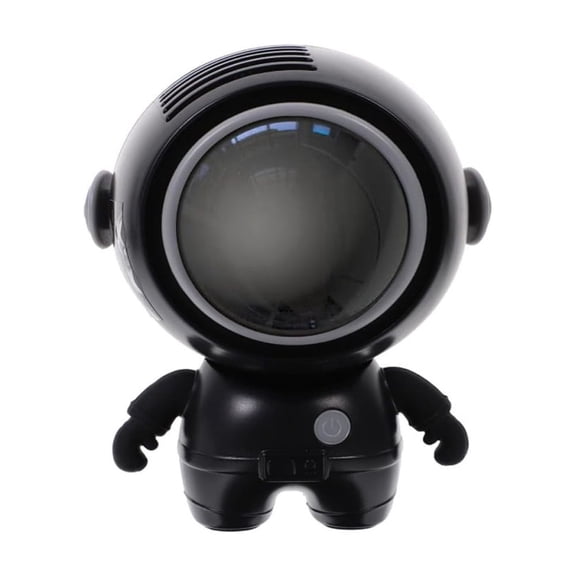USB Rechargeable Astronaut Neck Fan, Portable Handheld Mini Fan, Black