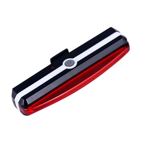 USB Rechargeable Bicycle Tail Light, Super Bright LED Rear Safety Warning Lamp for Mountain and Road Bikes, Waterproof Cycling Back Light Accessory, Black