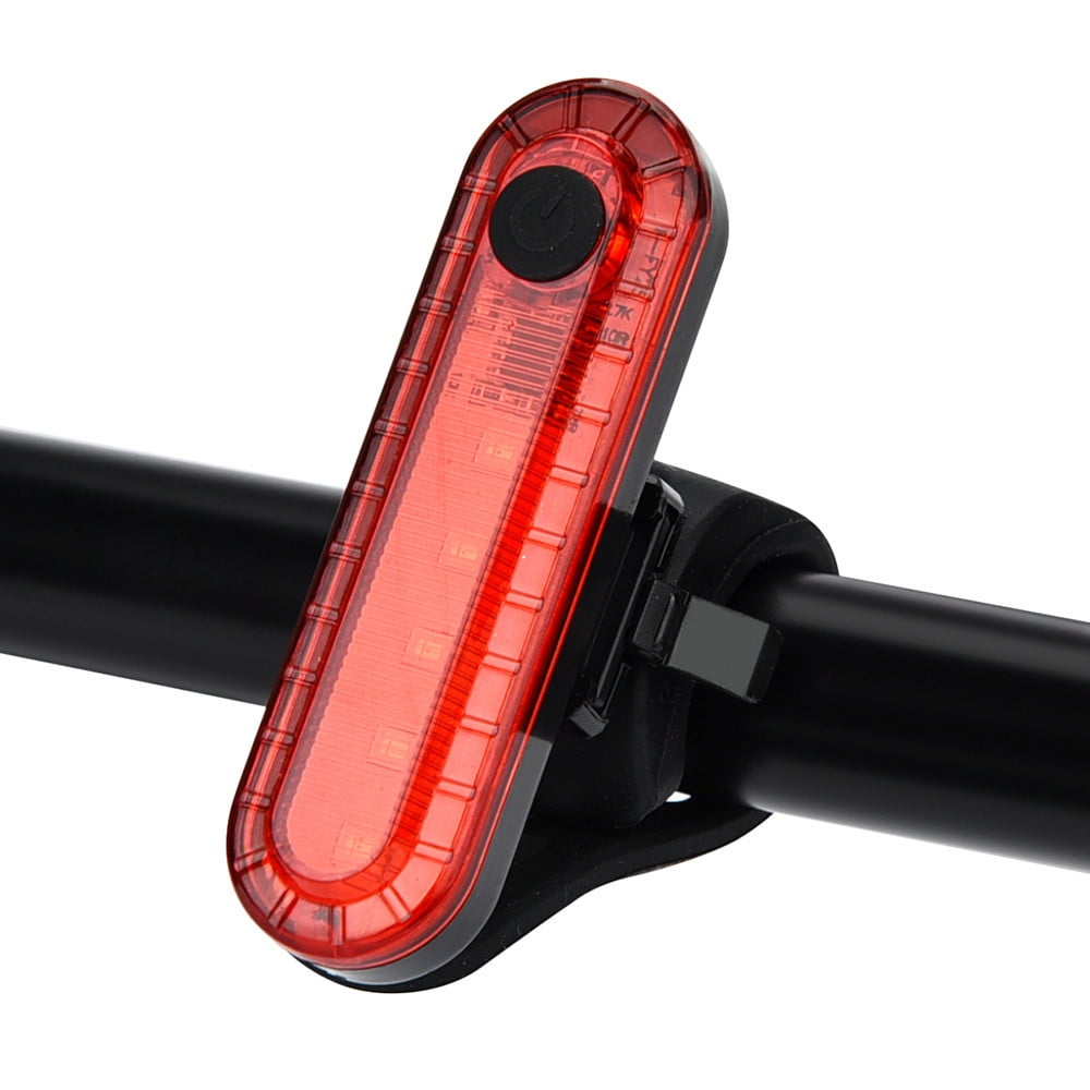 USB Rechargeable Bike Bicycle Cycling 4 Modes 5 LED Front Rear Tail