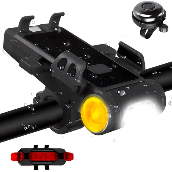 USB Rechargeable Bike Phone Mount LED Bike Headlight