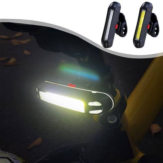USB Rechargeable Bike Taillight COB LED Night Light Waterproof Clip-On Bicycle Safety Lamp with 3 Modes Red Flashing Cycling Equipment for Outdoor Adventures Backpacks Helmets