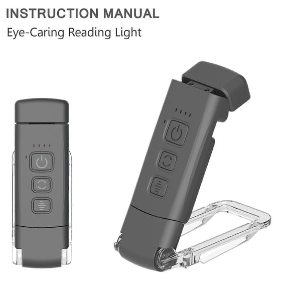 USB Rechargeable Book Light, Eye Caring Reading Light Clip on Book, 3 Colours & 5 Brightness Dimmable, Portable & Flexible (black)