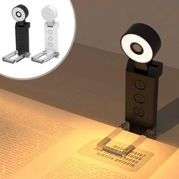 USB Rechargeable Book Light | Mini Portable Bookmark & Clip-On Reading Lamp | Adjustable LED Brightness | Eye-Caring Soft Light | 700mAh Battery | 5V 5W | 4.92"x3.93"x0.74" | 1 Pack