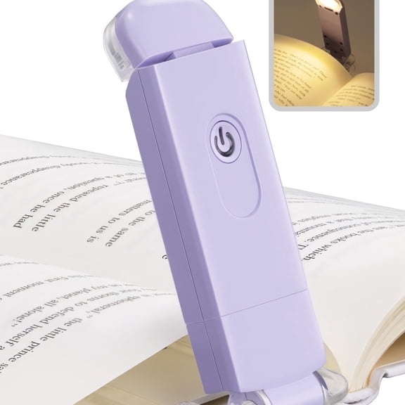 USB Rechargeable Book Reading Light,3000K Warm White,Brightness Adjustable Clip on LED Bookmark Lamp at Night in Bed,Portable Booklight for Bookworms,Kids