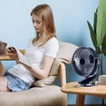 thumbnail image 1 of USB Rechargeable Clip Fan - 5-Speed Portable Desk Fan with 8H Runtime, Quiet Cooling for Office & Home, 1 of 6