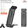 thumbnail image 1 of USB Rechargeable Clip-On Reading Light with 5 Brightness Levels & 3 Color Modes, Portable Eye-Care Book Light for Night Reading and Travel, 1 of 3