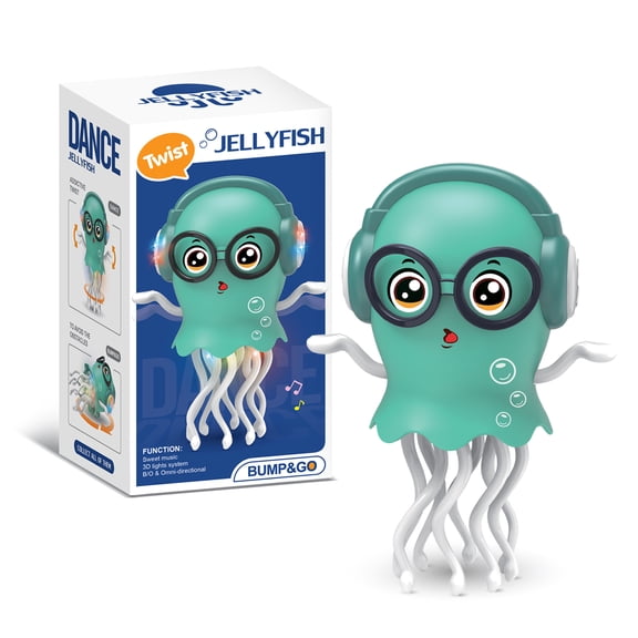 USB Rechargeable Dancing Octopus Toy Indoor & Outdoor Crawling Fun with Lights & Music Compact Playtime Companion for Kids 16 and Office Desk Dcor