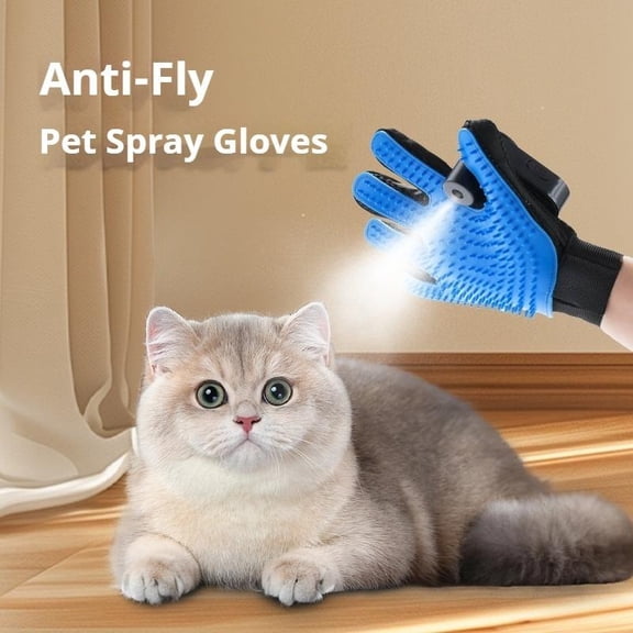 USB Rechargeable Deshedding Tool 🐾   2-in-1 Massage & Shedding Control – Flexible Slicker Brush for Cats & Dogs, Pet Grooming Spray Gloves, Deep Clean Loose Hair, Crazy Cat Brush Essential