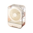 thumbnail image 1 of USB Rechargeable Desktop Circular Fan with Built-In Storage Box - 5W Desk Fan for Office, Home, Travel, Camping, and Compact Desk Setup, 1 of 5