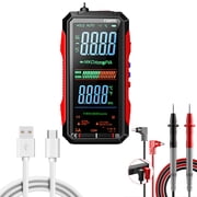 True RMS 6000-Count Digital Voltmeter,USB Rechargeable FS899L Multimeter,Large Color Screen & Backlight,Smart Automotive Electrical Non Contact Voltage Tester
