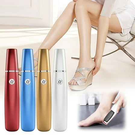 ​​USB Rechargeable Electric Foot File - Multi-Speed Callus Remover Tool with Coarse/Fine Heads Waterproof Design​​