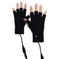 thumbnail image 1 of USB Rechargeable Electric Heating Hand Warmer Winter Ski Gloves Outdoor Cycling Sports Fingerless Gloves, 1 of 13