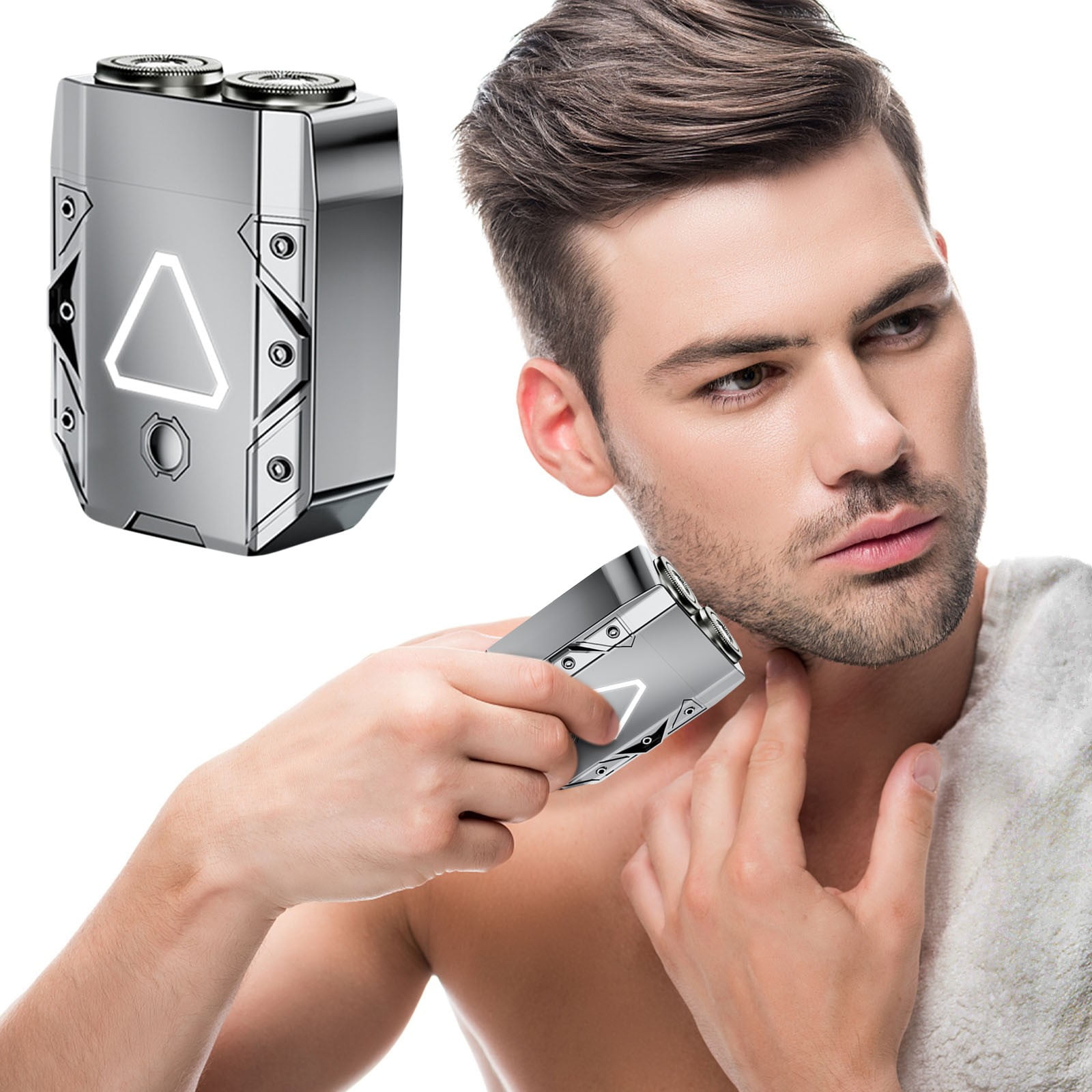 USB Rechargeable Electric Shaver Mini Portable Face Shavers Wet & Dry ...