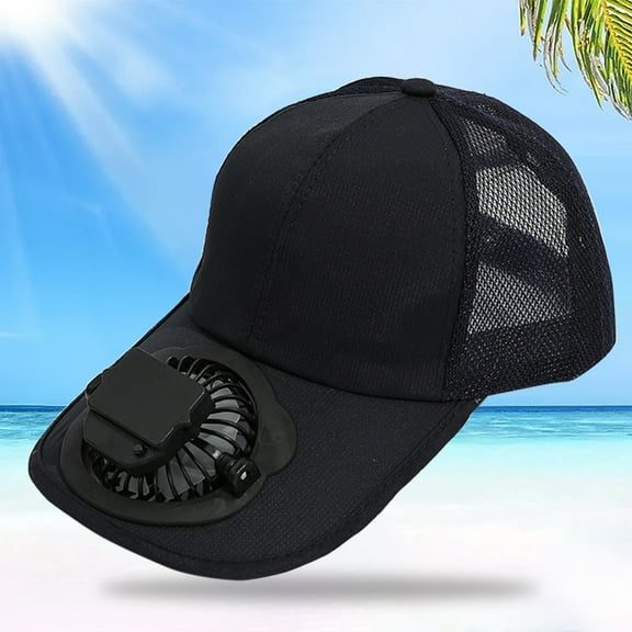 USB Rechargeable Fan Baseball Cap, Summer Cooling Sun Hat with Built-in Fan for Outdoor, Golf & Fishing