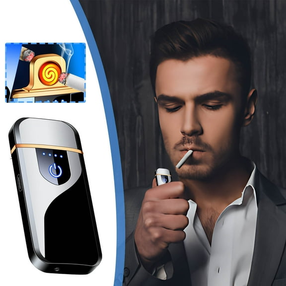 USB Rechargeable Flameless Lighter, Induction Touch Windproof Lighter, Plasma Arc Electronic Lighter, Portable Slim USB Lighter, Rechargeable Flameless Lighter