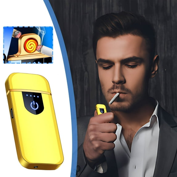 USB Rechargeable Flameless Lighter, Induction Touch Windproof Lighter, Plasma Arc Electronic Lighter, Portable Slim USB Lighter, Rechargeable Flameless Lighter