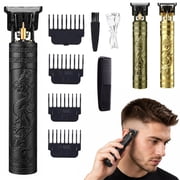 USB Rechargeable Hair Clipper Vintage Dragon And Phoenix Pattern T9 Hair Trimmer Electric Shaver MenS Body Hair Beard Trimmer Electric Shaver Rechargeable Body Shaver