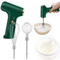 thumbnail image 1 of USB Rechargeable Hand Mixer - Cordless Electric Egg Beater and Whisk - Portable Kitchen Mixing Tool - Green, 1 of 6
