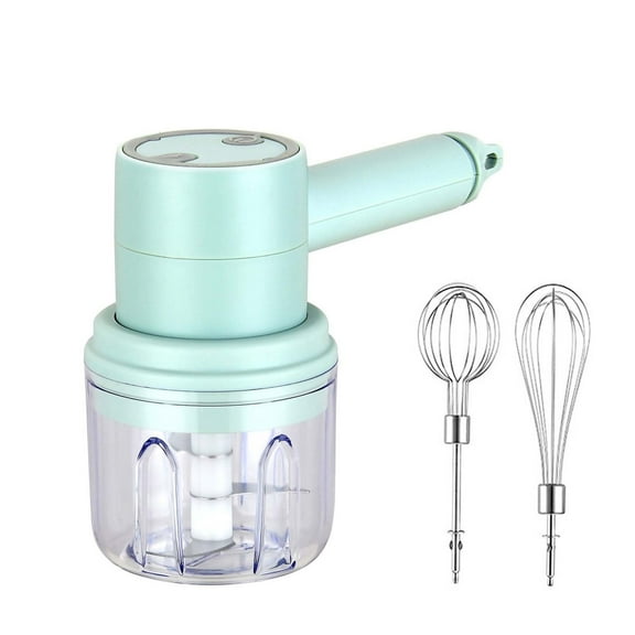 USB Rechargeable Hand Mixer with Whisk & Chopper | 3-Speed Portable Blender | Dishwasher Safe Kitchen Whisk​