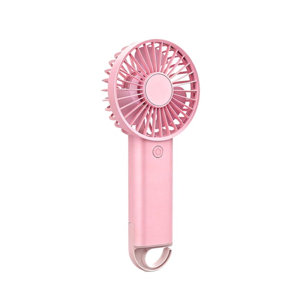 USB Rechargeable Handheld Fan, Portable Mini Fan with 400mAh Battery, 3 Speed Adjustable, Quiet Design, Ideal for Travel, Office, Outdoor Use with Hook for Easy Carry