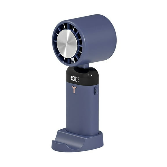 USB Rechargeable Handheld Folding Fan with 3 Speed and Phone Holder